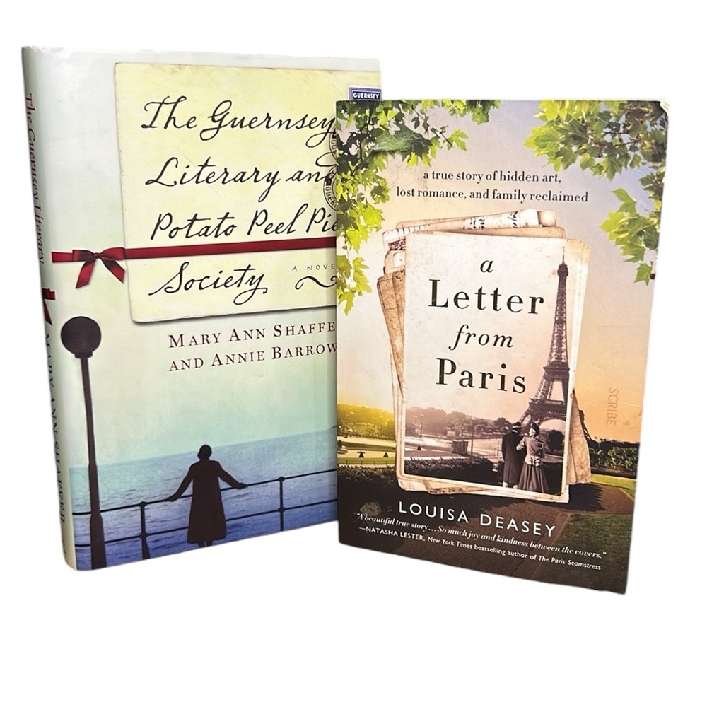 2 books -A Letter From Paris & The Guernsey Literary & Potato‎ Peel Pie Society